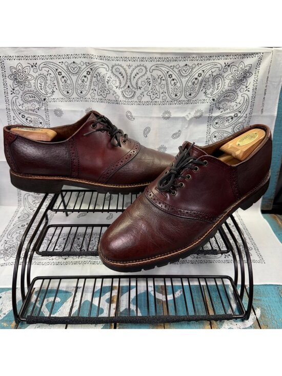 H.S. Trask Oxfords Men\'s Dress Shoes 1035 Red Brown Leather Saddle Size 10.5M main image 8